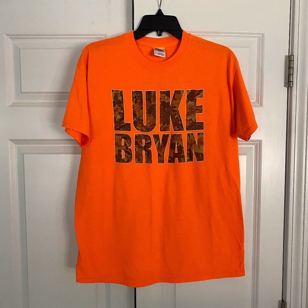 Luke Bryan Camo Camouflage Orange T-shirt
